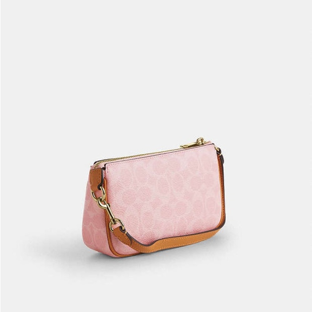 Coach Nolita 19 Wristlet Bag Signature Canvas Powder Pink CW426 NWT - Picture 2 of 10